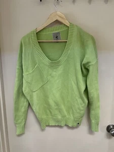 One Teaspoon Light Green Neon Pullover Knit-Comfy-Casual-Size 2XS - Picture 1 of 14