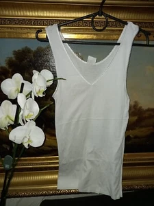 Hanro Switzerland Cotton Shirt Sleeveless Tank Size XS - Picture 1 of 7