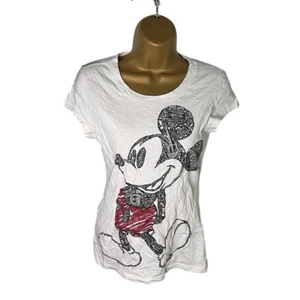 T-shirt manica corta grafica Disney Topolino bianca M Junior 7-9 - Foto 1 di 5