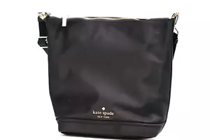 Kate Spade New York Woman's Chelsea Nylon Duffle Bag Black Crossbody Bucket Bag - Picture 1 of 5