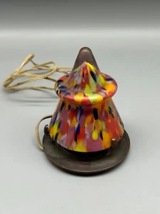 VINTAGE FRANZÖSISCHE TISCHLAMPE DEKO MURANOGLAS HARLEKIN - Bild 1 von 14