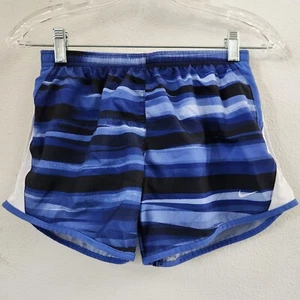 NIKE Dri Fit Athletic Shorts Mesh Lined Running Drawstring Logo Blue Youth Large - Picture 1 of 4