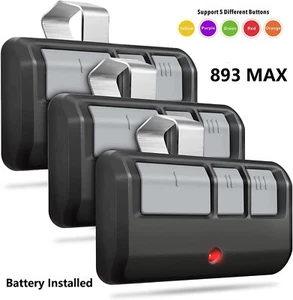 893MAX 893LM 3 Button for Liftmaster Visor Remote Control Garage Door Opener - Picture 1 of 10