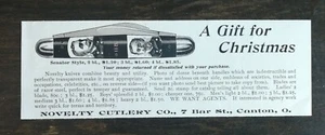Vintage 1900 Novelty Cutlery Company A Gift for Christmas Original Ad 1021  - Picture 1 of 1
