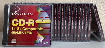 Imation CD-R 1x-8x Compatible 650MB/74 MIN 25 CDs All New & Sealed - Image 1 of 2