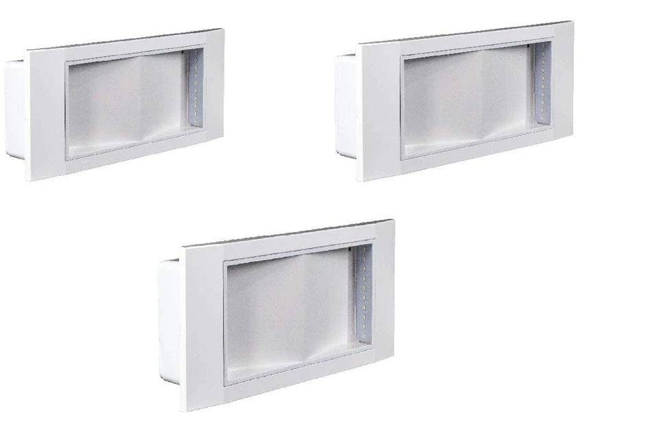 3x Lampada Emergenza 1499 11W Beghelli Stile In 8h 8106/11 Completa Di Incasso - Immagine 1 di 4