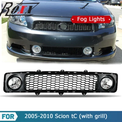 PAIR Fog Lights For 2005-2010 Scion tC Clear Lens Driving Bumper Grill Lamp - Imagem 1 de 4