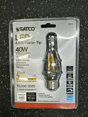 (10 Pack) Satco S8610 4.5W EFC/LED/27K/120V - Image 1 of 4