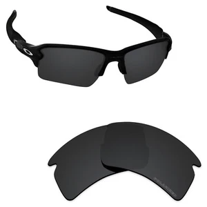 Hawkry Anti-Salt Water Stealth Black Replacement Lenses for-Oakley Flak 2.0 XL - Picture 1 of 3