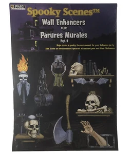 Dungeon Skeleton Skulls Wall Decorations Halloween Haunted House Spooky Scenes - Picture 1 of 3