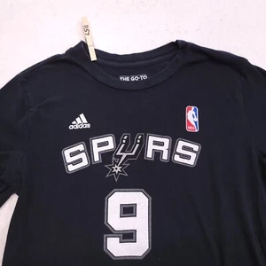 Adidas Austin Spurs Tony Parker 9 Football Graphic Shirt Boys Size L Black - Picture 1 of 8