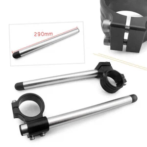 50mm Fork Clip-ons Handle Grip Handlebar Fit Honda CBR 1000RR 2004 - 2012 Black - Picture 1 of 6