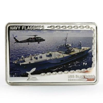 Tanzania 500 shillings Navy Flagships series USS Blue Ridge silver coin 2014 - Image 1 of 4