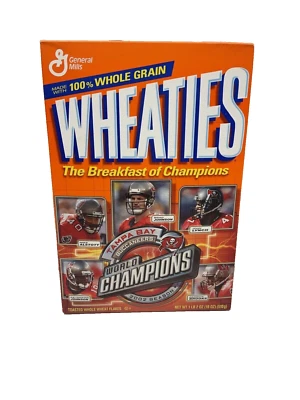 Tampa Bay Buccaneers 2002 Super Bowl Champions Wheaties caja de cereales nunca abierta Foto 1 de 4