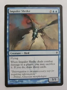 MTG Magic The Gathering Card Impaler Shrike Creature Bird Blue New Phyrexia 2011 - Picture 1 of 2