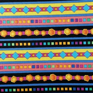 TROPICAL SAFARI Stripe Fabric Nancy Smith & Lynda Milligan 1 Yard 43 Inches Wide - Picture 1 of 3