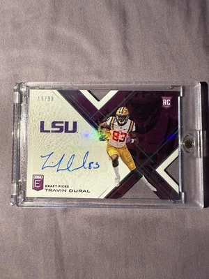 2017 Panini Aspirations Purple #187 Rookie Travin Dural (RC) (AU) LSU Tigers /99 - Image 1 of 2