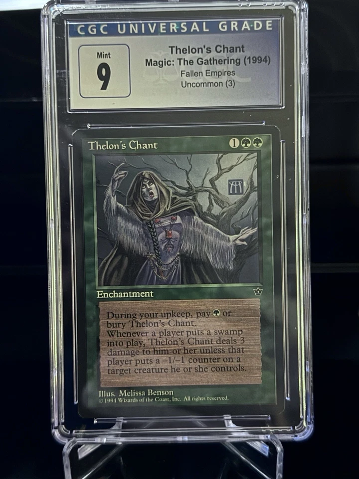 1994 Magic the Gathering MTG Fallen Empires Thelon's Chant CGC 9 Mint - Image 1 of 1