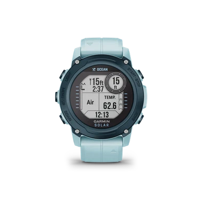 GARMIN® DESCENT™ G1 SOLAR Ocean Edition Himmelblau mit Silikon-Wechselarmband 22 - Bild 1 von 4
