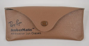 Ray Ban Ambermatic Todo Tiempo Gafas de Sol Estuche Gafas de Sol Marrón Claro De Colección - Imagen 1 de 4