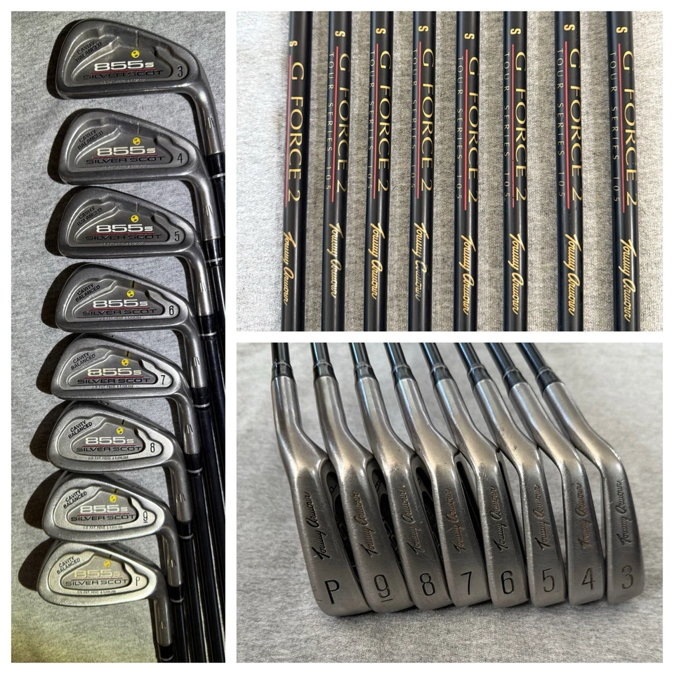 Tommy Armour 855s Silver Scot Iron Set 3-PW Graphite G Force 2 Stiff Flex Shafts - Image 1 of 4