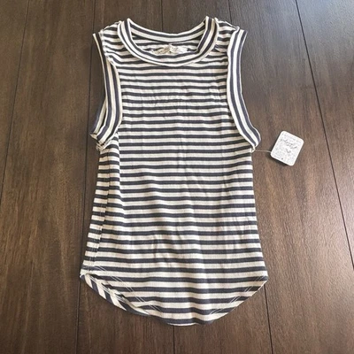 Camiseta sin mangas We The Free para mujer XS azul marino blanca acanalada sin mangas camisa muscular ajustada Foto 1 de 4