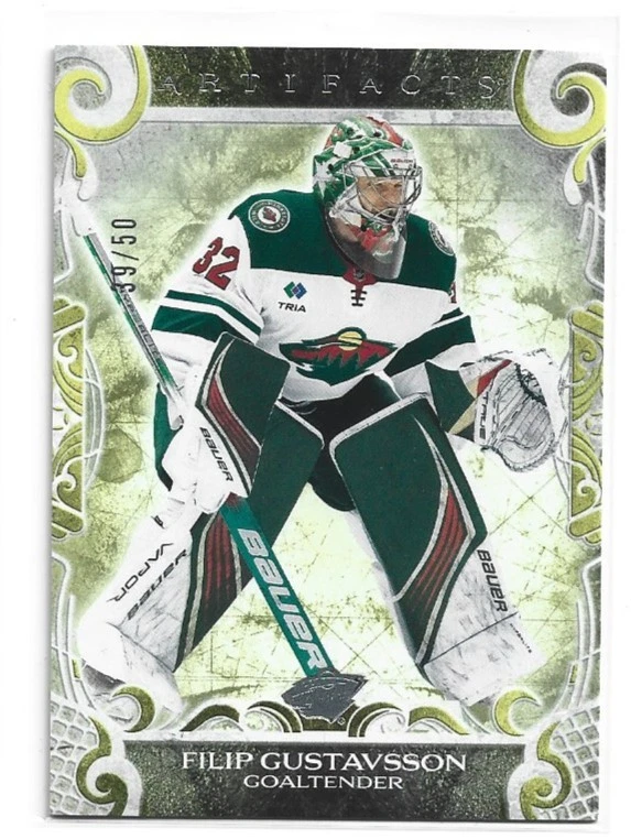 24-25 Upper Deck Artifacts Yellow /50 Filip Gustavson #110 - Image 1 of 1