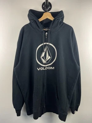 Vintage Volcom Skateboards Black Zip Up Hoodie Size XL - Image 1 of 4