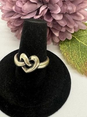 Sterling Silver James Avery Heart Ring Size 7 Signed - Image 1 of 4
