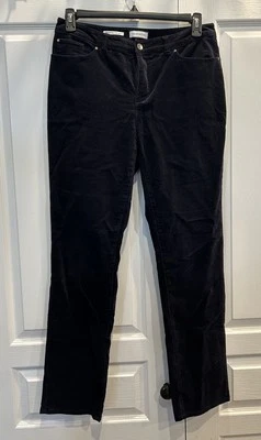 Pantalones de pana Charter Club para mujer talla 10 azul marino Lexington rectos Foto 1 de 4