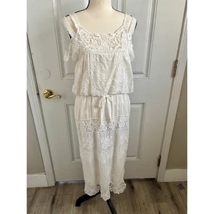 D&G Dolce & Gabanna 100% silk embroidered lace midi dress - size Medium - Picture 1 of 9