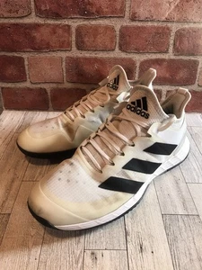 Adidas Adizero Ubersonic Mens 11.5 White court Shoes Lowtop Sneakers - Picture 1 of 7