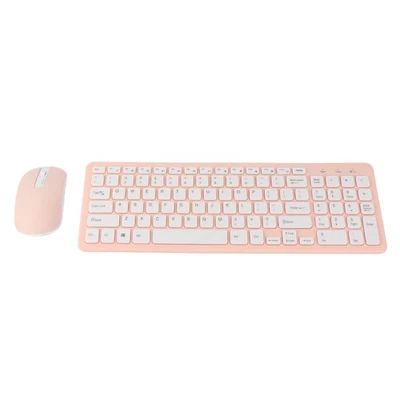 (Wireless Pink Set)Wireless Mouse Keyboard Set Gaming For Notebook Computer - Image 1 of 4