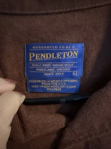 CAMISA PENDLETON HOMBRE TALLA GRANDE MARRÓN LANA AZUL EE. UU. - Imagen 1 de 7