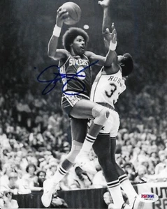 Julius Erving Signed 8x10 Photo Autographed PSA/DNA COA Philadelphia 76ers Dr. J - Picture 1 of 2