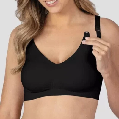 Bravado! BASICS Double Layer Seamless Maternity and Nursing Bra Black Small - Image 1 of 4