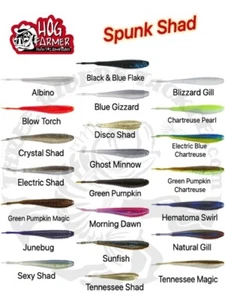 Hog Farmer Baits Spunk Shad Swimbait / Trailer - Choose Size / Color - Picture 1 of 25