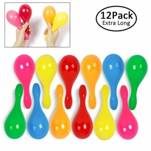 12Pcs 6'' Fun Maracas For Kids Mexican Maracas Cinco de Mayo Fiesta Party Decor - Picture 1 of 11