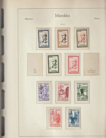 Morocco stamp Collection on 16  Hingeless  Album Pages  1956 -1966 VF MNH Cover