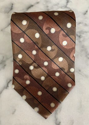 Perry Ellis Portfolio Silk Geometric Polka Dot Paisley Striped Tie — 第 1/4 张图片