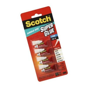 Scotch Super Glue Liquid, .07 Ounces (AD114), 4 Count 1 - Picture 1 of 1