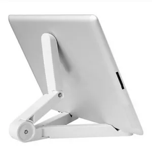 Schreibtisch Ständer Halter Halterung für iPhone Handy Tablet iPad Universal Weiß - Bild 1 von 2