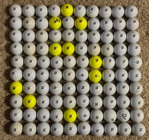 Lot of 100 Bridgestone Tour B BRX Golf Balls USED CHEAP AAA-AAAAA Assortment - Picture 1 of 10