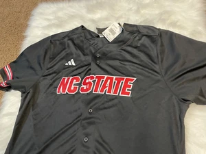 Adidas NC State Wolfpack Size 2XL Black Baseball Jersey - Picture 1 of 8