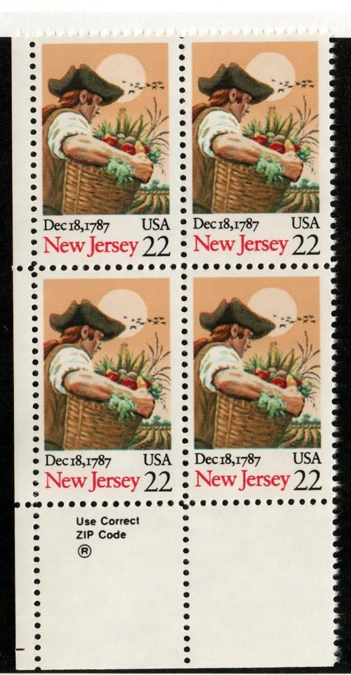 Scott 2338 22¢ New Jersey Statehood MNH Free Shipping - Image 1 of 1