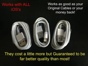 3x 8 Broches Premium Like Original Chargeur Sync Câble Cordon pour Apple iPhone - Photo 1 sur 3