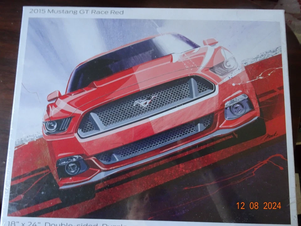 Rompecabezas Ford Mustang GT 2015 doble cara rojo carrera - azul índigo 750 piezas Foto 1 de 4