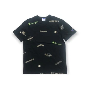 Camiseta Champion para Hombre 100% AUTÉNTICA S/S Talla Mediana Logotipo Negro Mezcla - Imagen 1 de 5