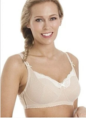 Royce Isabella Beige Wire-Free Comfort Bra UK 34D - Image 1 of 4