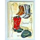 Journal Sketch Pad bottes de cow-boy et chapeau écriture vierge 6 x 9 pouces western 200 pages